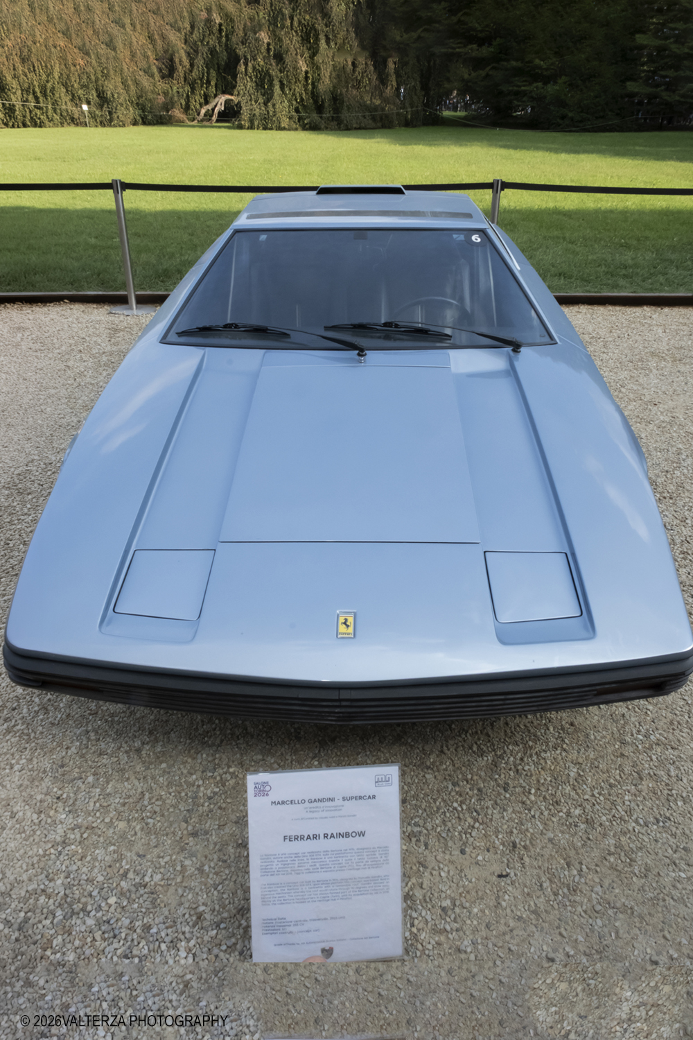 _DSF0189.jpg - 11-13 Settembre 2026. Torino. Tributo al grande Designer Marcello Gandini. Nella foto  esposizione di  supercar disegnate da Marcello Gandini, Ferrari Rainbow
