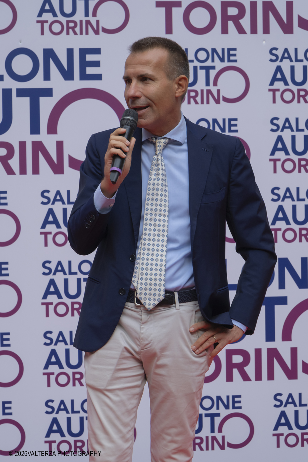 _DSF7009.jpg - 11/09/2026. Torino. 3Âª EDIZIONE DI SALONE AUTO TORINO. Inaugurazione e celebrazionedel centenario della nascita di Sergio Pininfarina. Nella foto  il Presidente Andrea Levy  apre la cerimonia di inaugurazione