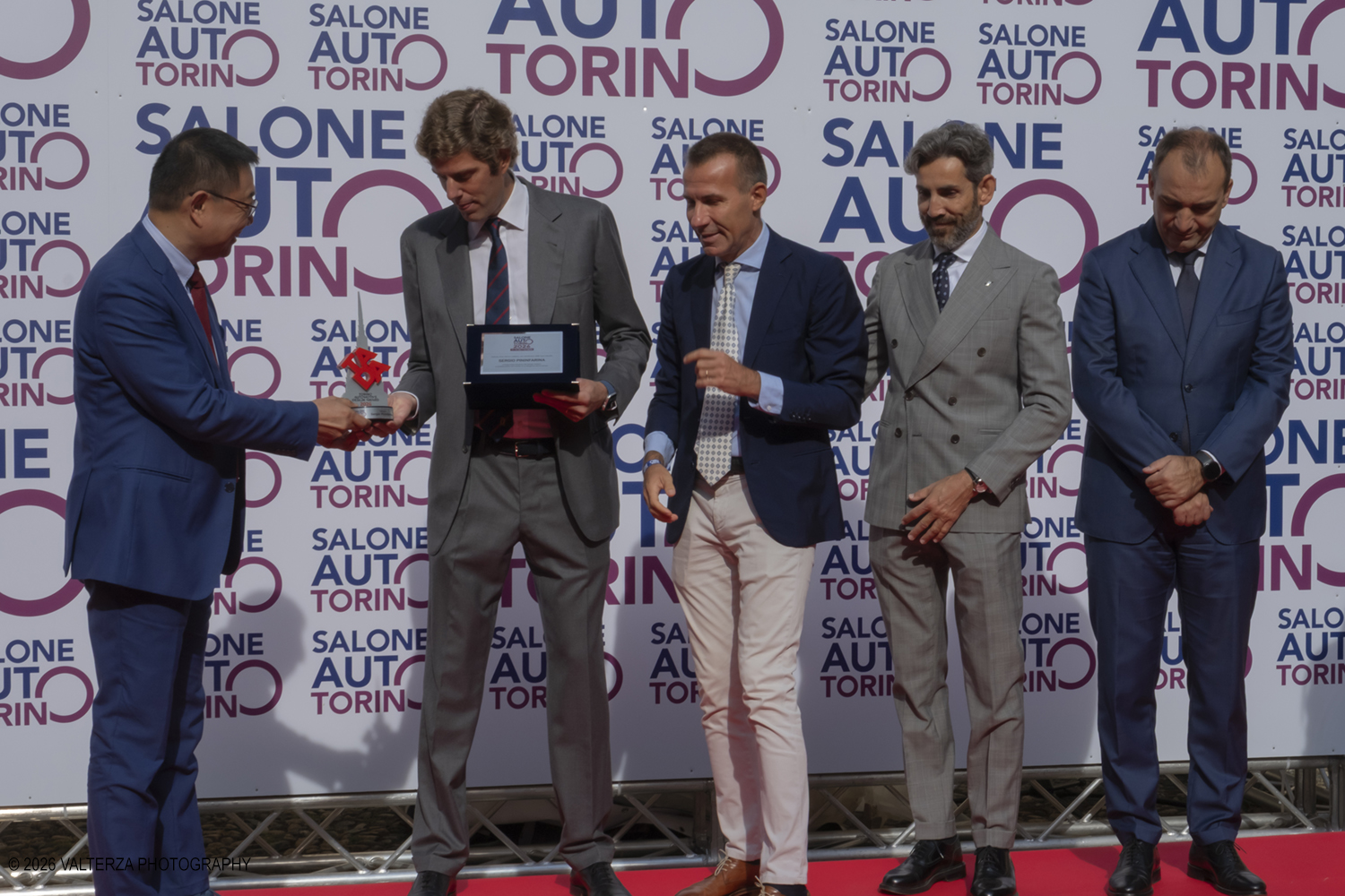 _DSF7458.jpg - 11/09/2026. Torino. 3Âª EDIZIONE DI SALONE AUTO TORINO. Inaugurazione e celebrazionedel centenario della nascita di Sergio Pininfarina. Nella foto celebrazione per il centenario della nascita di Sergio Pininfarina