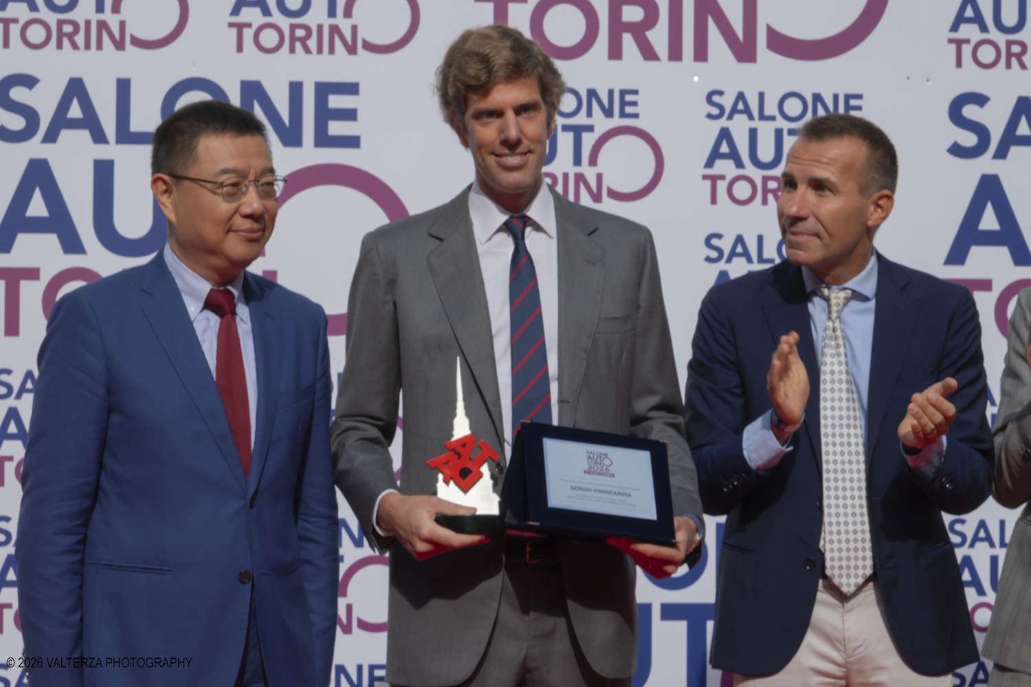 _DSF7466.jpg - 11/09/2026. Torino. 3Âª EDIZIONE DI SALONE AUTO TORINO. Inaugurazione e celebrazionedel centenario della nascita di Sergio Pininfarina. Nella foto celebrazione per il centenario della nascita di Sergio Pininfarina