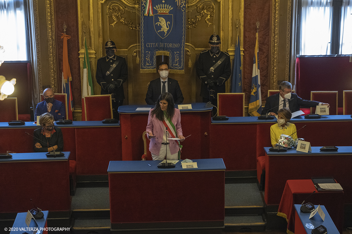 _DSF9154.jpg - 24/06/2020.Torino. Cerimonia di nomina  di sette Ambasciatori dellle eccellenze di Torino. Nella foto la Sala del Consiglio comunale della cittÃ  di Torino sede della cerimonia.