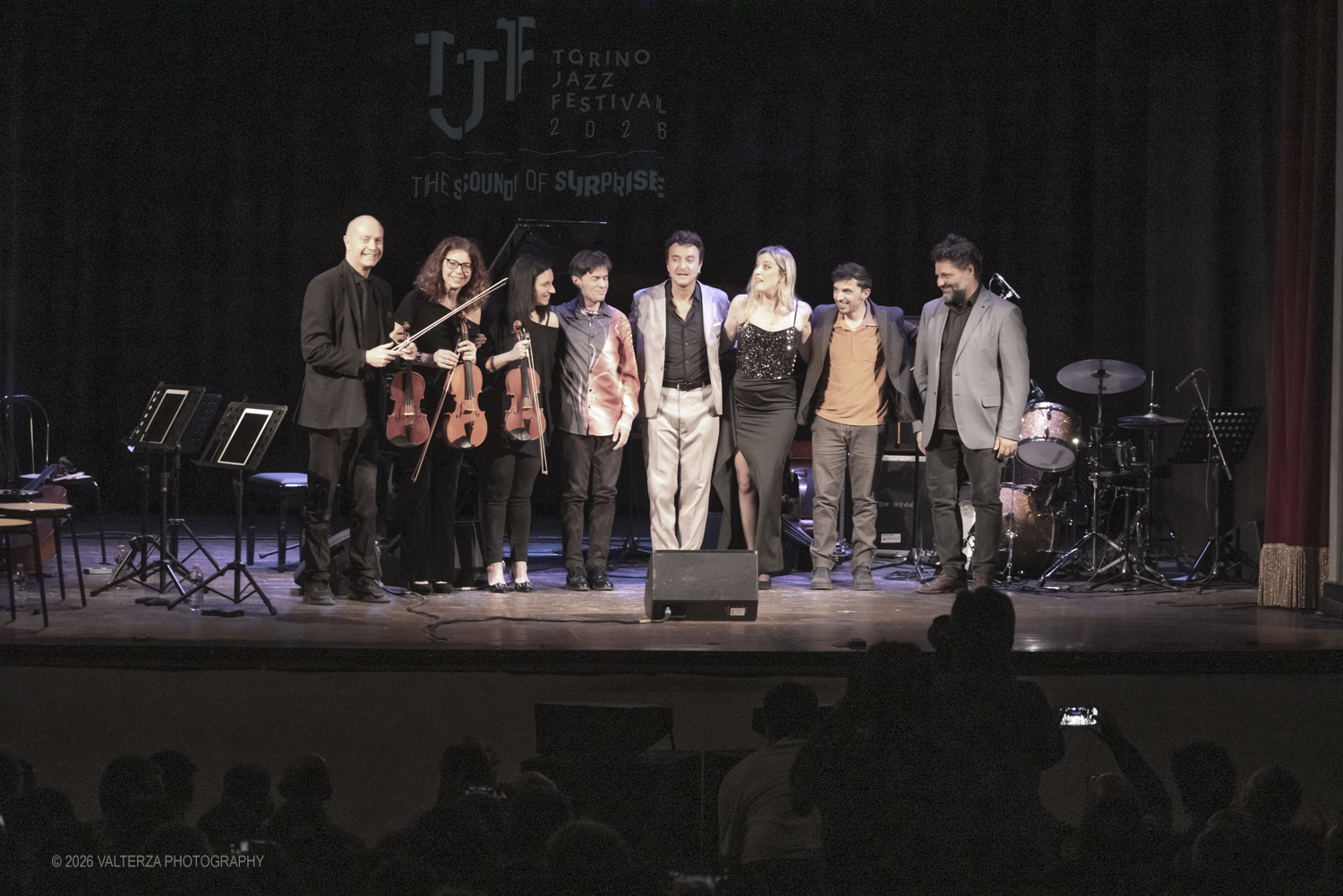 _DSF8873.jpg - 30/04/2026. Torino. TJF 2026 - FRANCESCA TANDOI TRIO + Jazz Acoustic Strings QuartetFrancesca Tandoi pianoforteStefano Senni contrabbassoPasquale Fiore batteriaJazz Acoustic Strings Quartet:Cesare Carretta, Silvia Maffeis violiniMonica Vatrini violaEnrico Guerzoni violoncelloArrangiamenti di Cristiano Arcelli