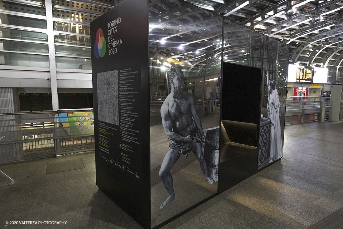 _G3I3078.jpg - 27/02/2020. Torino. Nei punti della cittÃ  dove sono stati realizzati film importanti, sono allestiti supporti di forte impatto visivo e iconografico ( totem) per unâ€™accoglienza immersiva e suggestiva in una Torino â€˜cinema friendlyâ€™. In questo modo 20 luoghi â€˜cinematograficamenteâ€™ significativi come piazze e palazzi del centro cittadino sono le tappe di un percorso che permette di rivivere la storia del cinema torinese attraverso i 20 film piÃ¹ significativi. Nella foto il totem di Cabiria. Giovanni Pastrane nel 2014. Stazione Porta Susa.