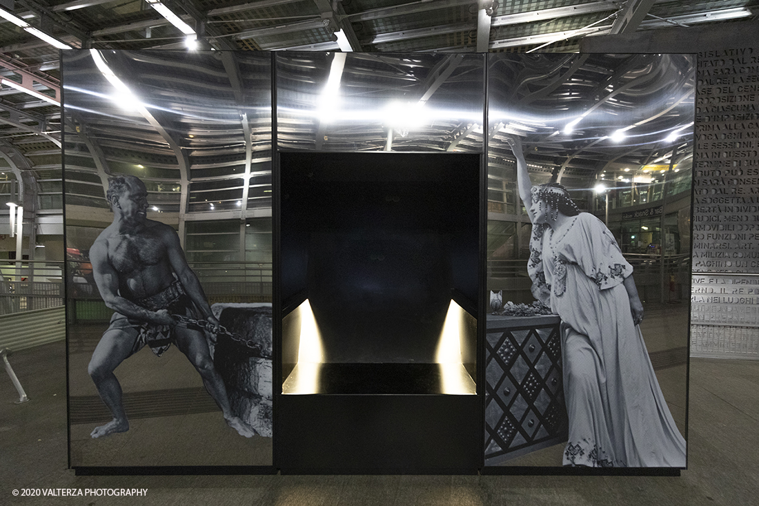 _G3I3085.jpg - 27/02/2020. Torino. Nei punti della cittÃ  dove sono stati realizzati film importanti, sono allestiti supporti di forte impatto visivo e iconografico ( totem) per unâ€™accoglienza immersiva e suggestiva in una Torino â€˜cinema friendlyâ€™. In questo modo 20 luoghi â€˜cinematograficamenteâ€™ significativi come piazze e palazzi del centro cittadino sono le tappe di un percorso che permette di rivivere la storia del cinema torinese attraverso i 20 film piÃ¹ significativi. Nella foto il totem di Cabiria. Giovanni Pastrane nel 2014. Stazione Porta Susa.