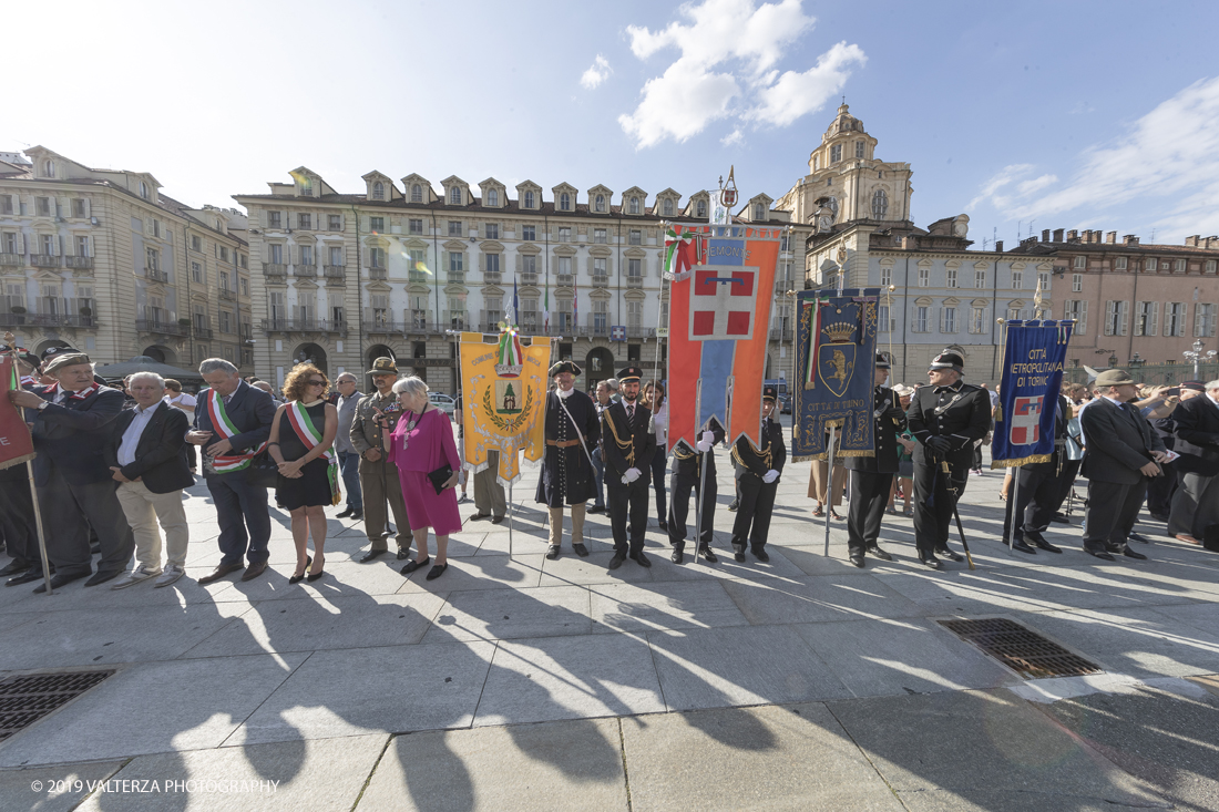 _G3I4294.jpg - 7/09/2019. Torino. Cerimonie di celebrazione dell'evento  con il gruppo storico Pietro Micca. Nella foto Parata storica in Piazza Castello.