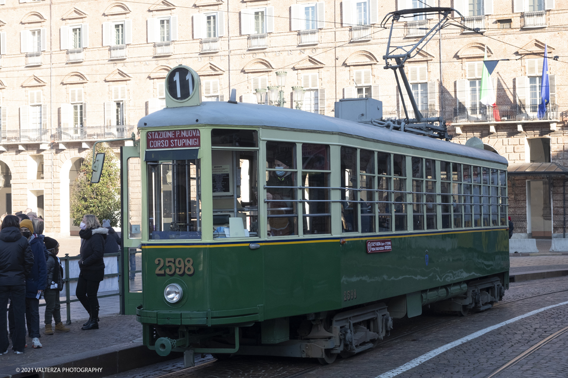 _DSF8669.jpg - 05/12/2021.Torino. Il Trolley Festival  giunge alla 15Â° edizione  e questâ€™anno Ã¨ anche lâ€™occasione per lâ€™apertura dei festeggiamenti per i 150 anni del tram a Torino. La prima corsa di un tram a cavalli avvenne infatti il 29 dicembre 1871. Nella foto tram ATM Torino anno di ccostruzione 1933