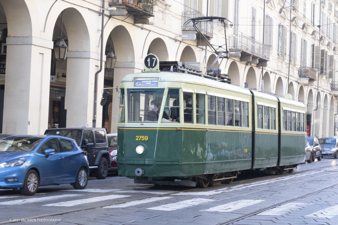 _DSF9001.jpg - 05/12/2021.Torino. Il Trolley Festival  giunge alla 15Â° edizione  e questâ€™anno Ã¨ anche lâ€™occasione per lâ€™apertura dei festeggiamenti per i 150 anni del tram a Torino. La prima corsa di un tram a cavalli avvenne infatti il 29 dicembre 1871. Nella foto tram ATM Torino anno di costruzione: 1959