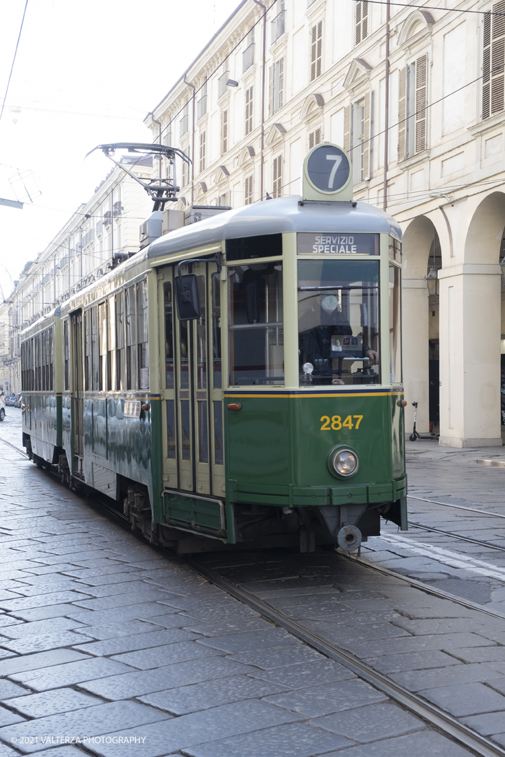 _DSF9027.jpg - 05/12/2021.Torino. Il Trolley Festival  giunge alla 15Â° edizione  e questâ€™anno Ã¨ anche lâ€™occasione per lâ€™apertura dei festeggiamenti per i 150 anni del tram a Torino. La prima corsa di un tram a cavalli avvenne infatti il 29 dicembre 1871. Nella foto tram ATM Torino anno di costruzione: 1960