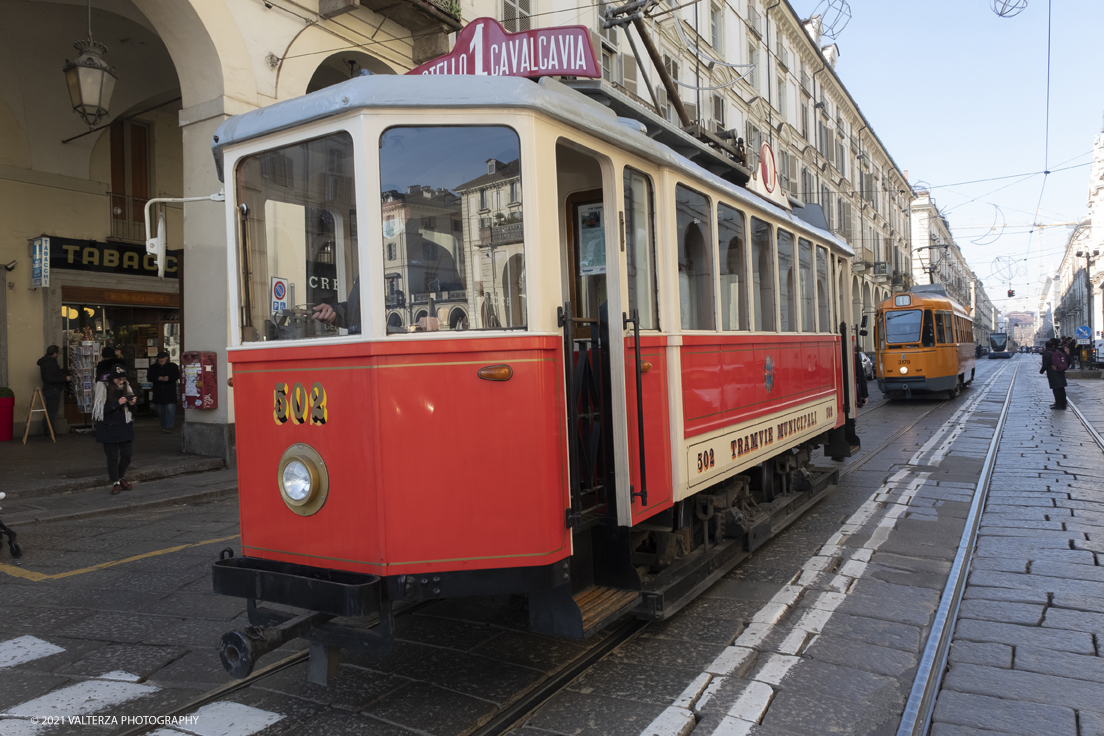 _DSF9052.jpg - 05/12/2021.Torino. Il Trolley Festival  giunge alla 15Â° edizione  e questâ€™anno Ã¨ anche lâ€™occasione per lâ€™apertura dei festeggiamenti per i 150 anni del tram a Torino. La prima corsa di un tram a cavalli avvenne infatti il 29 dicembre 1871. Nella foto tram ATM Torino anno di costruzione: 1924