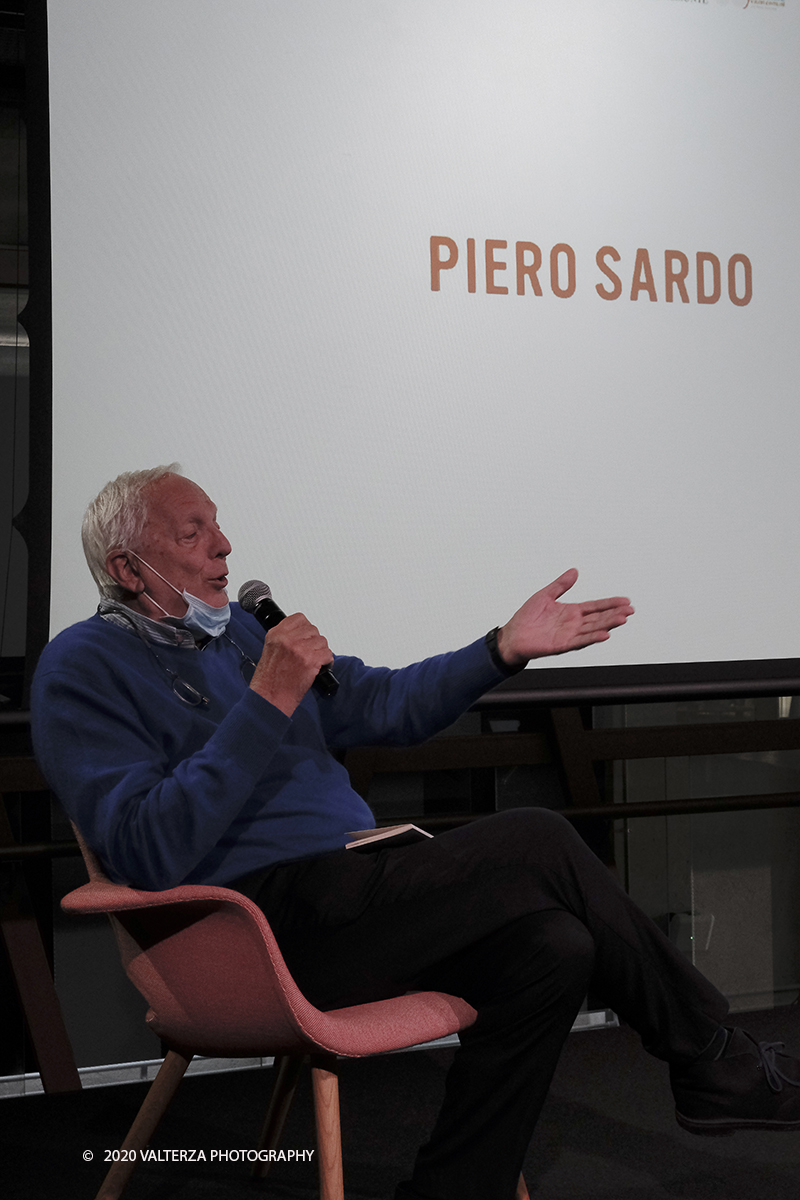 _DSF8245.jpg - 17/10/2020. Torino. Nuvola Lavazza. 20 anni in nome della BiodiversitÃ . Nella foto l'intervista conclusiva di Carla Coccolo a Piro Sardo, Presidente Slow Food per la BiodiversitÃ  Onlus