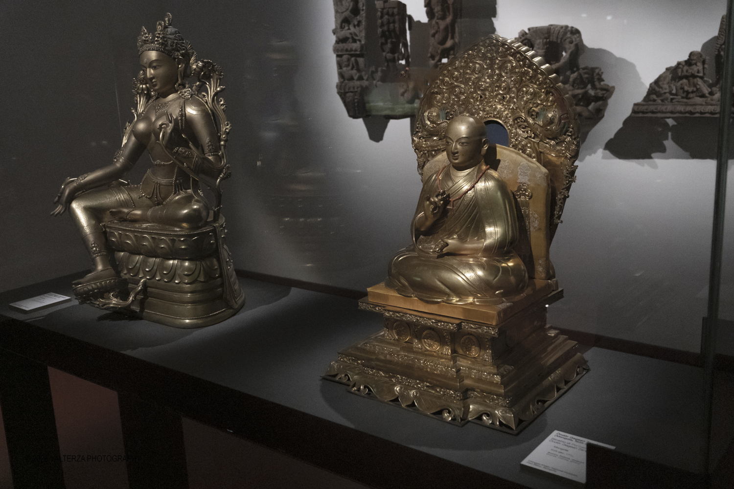 DSCF3002.jpg - 26/02/2026. Torino.  Zanabazar: The Wisdom of the Steppes. Capolavori del XVII secolo dal cuore della Mongolia al MAO. Nella foto  le due opere  in mostra nella sala al quarto piano del MAO