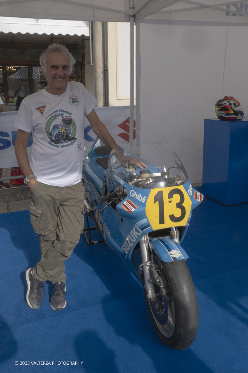 _DSF0772.jpg - 02/09/2023. Torino. Autolook Week Torino Ã¨ il festival che celebra la storia del motorsport e le auto da competizione. Nella foto Franco Uncini cvincitore del campionato del mondo nel 1982, classe 500 con la Suzuki