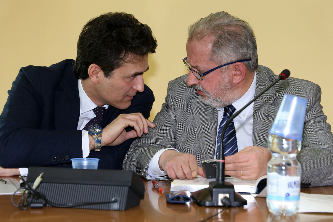 LaMontagnaNellaCittà_18.JPG - Conferenza Stampa e dibattito "La Montagna nella Città Metropolitana di Torino"  Aldo Reschigna con il Vicesindaco metropolitano Alberto Avetta